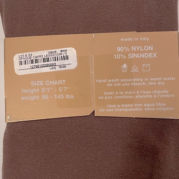 bebe Opaque Capri Leggings in Brown. - Picture 3 of 4